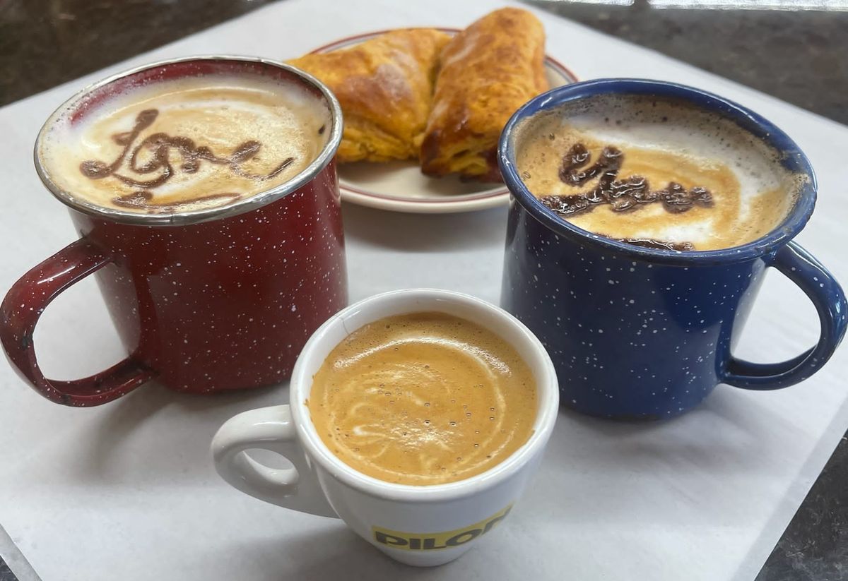 Café con Leche / Latte at Capri Bakery & Restaurant