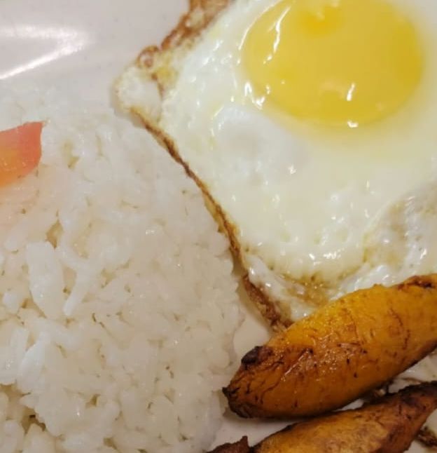 Huevos Fritos, Arroz Blanco y Maduros at Capri Bakery & Restaurant